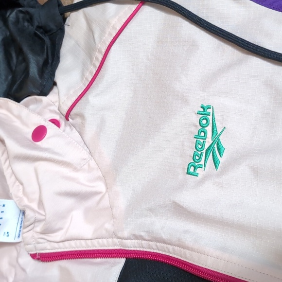 Reebok CL F Trail Jacket Size Small Colorblock Oversized Fit Anorak Regal Purple - Picture 7 of 16